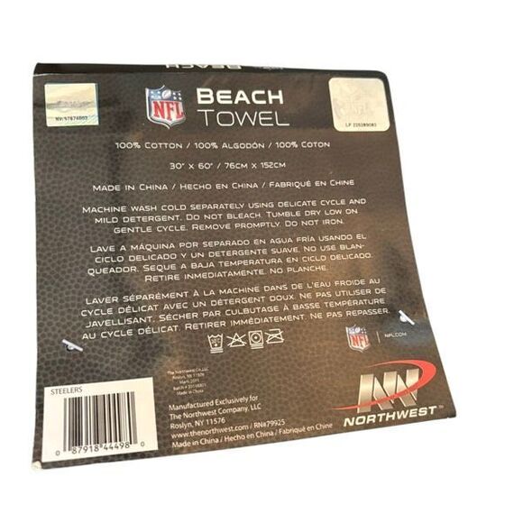 Pittsburgh Steelers 30x60 Beach Towel *New* - Picture 4 of 4